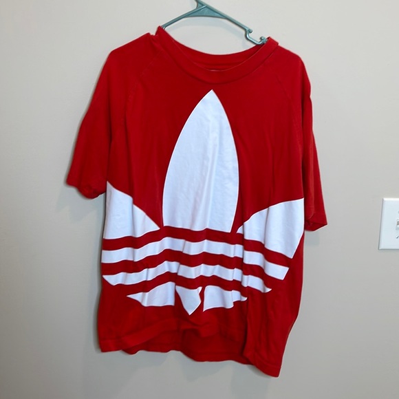 adidas Other - Red Mens Oversized Trefoil Shirt Size M